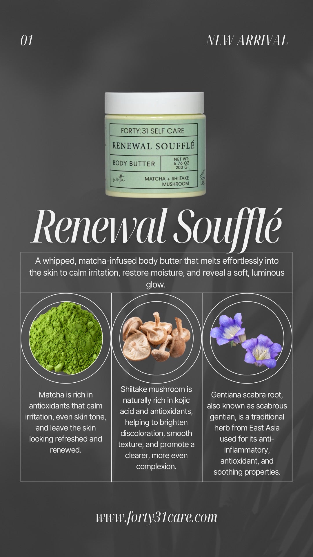 Renewal Soufflé (Matcha + Mushroom Brightening Body Butter)